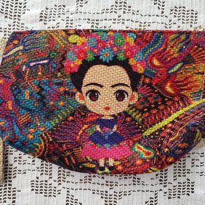 Frida Kahlo Clutch Bag Mexican Artisan